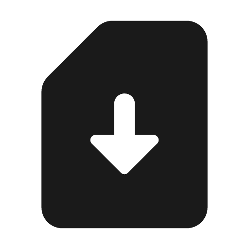 Round sim card download icon, solid style, from Google Material Icons
