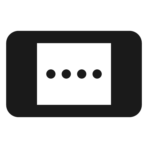 Round smart screen icon, solid style, from Google Material Icons