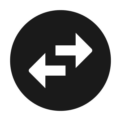Round swap horizontal circle icon, solid style, from Google Material Icons