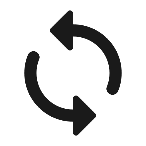 Round sync icon, solid style, from Google Material Icons
