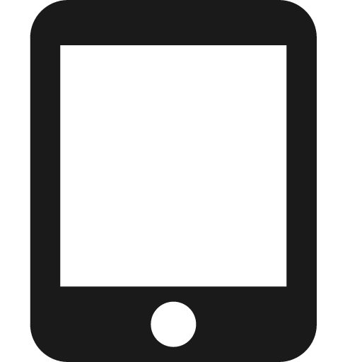 Round tablet mac icon, solid style, from Google Material Icons