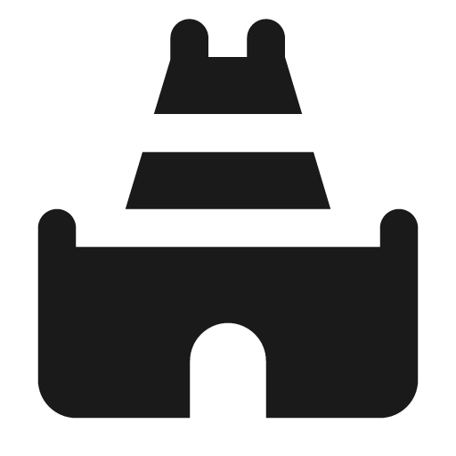 Round temple hindu icon, solid style, from Google Material Icons