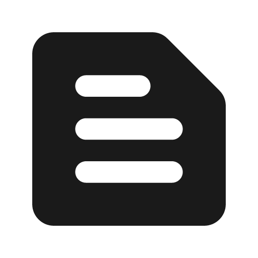 Round text snippet icon, solid style, from Google Material Icons