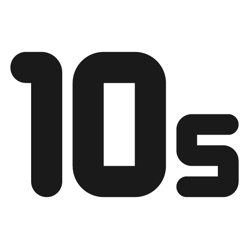 Round timer 10 select icon, solid style, from Google Material Icons
