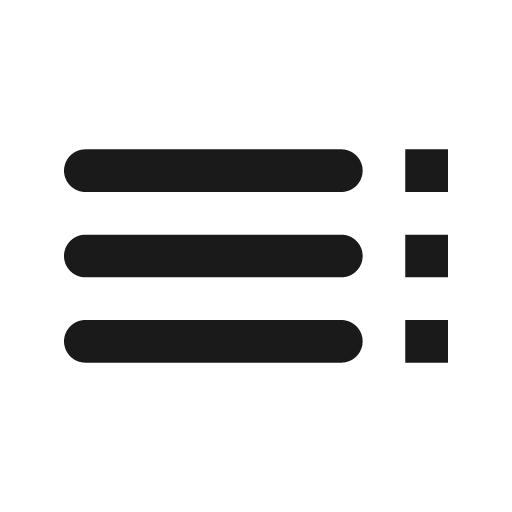 Round toc icon, solid style, from Google Material Icons