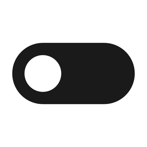 Round toggle off icon, solid style, from Google Material Icons