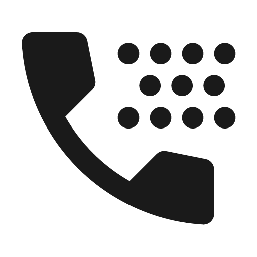 Round tty icon, solid style, from Google Material Icons