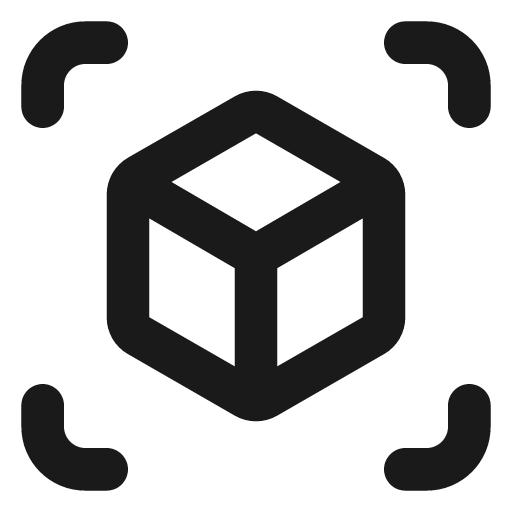 Round view in ar icon, solid style, from Google Material Icons