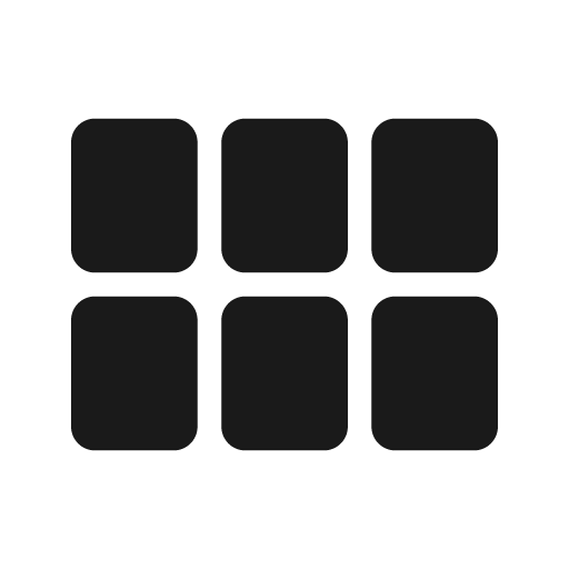 Round view module icon, solid style, from Google Material Icons