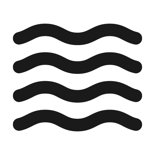 Round waves icon, solid style, from Google Material Icons