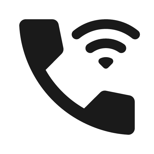 Round wifi calling 3 icon, solid style, from Google Material Icons