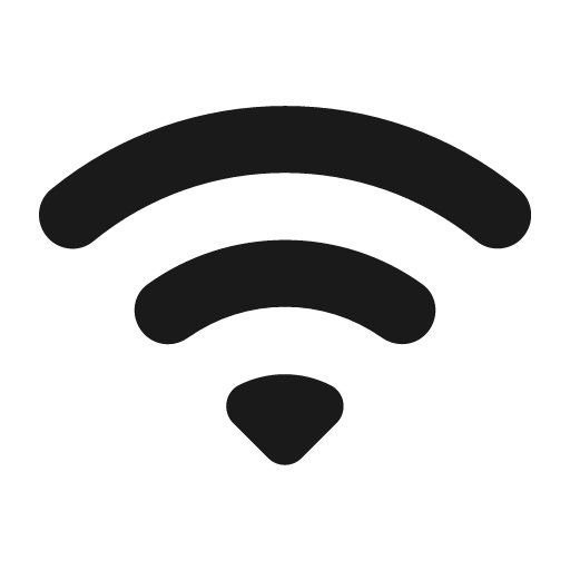 Round wifi icon, solid style, from Google Material Icons