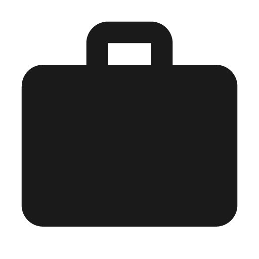 Round work icon, solid style, from Google Material Icons