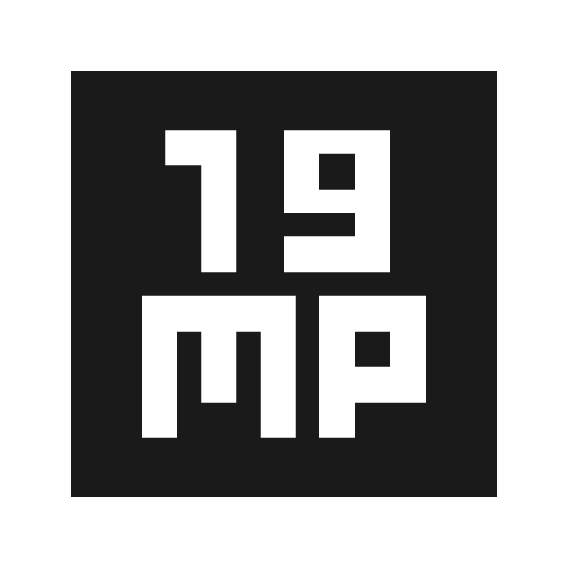 Sharp 19mp icon, solid style, from Google Material Icons