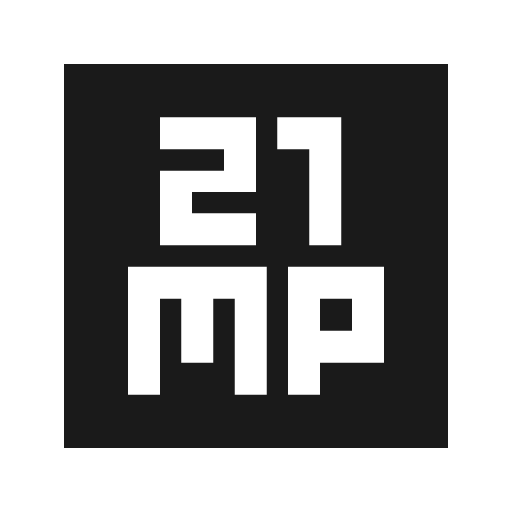 Sharp 21mp icon, solid style, from Google Material Icons