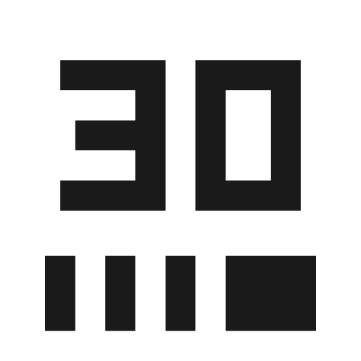 Sharp 30fps select icon, solid style, from Google Material Icons