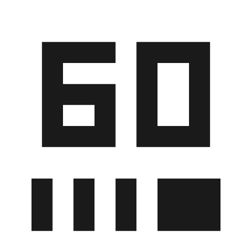 Sharp 60fps select icon, solid style, from Google Material Icons