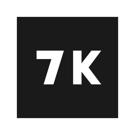 Sharp 7k icon, solid style, from Google Material Icons