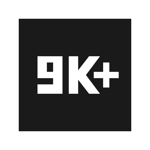 Sharp 9k plus icon, solid style, from Google Material Icons
