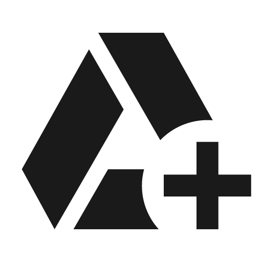 Sharp add to drive icon, solid style, from Google Material Icons