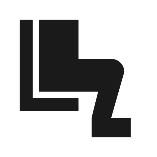 Sharp airline seat legroom reduced icon, solid style, from Google Material Icons