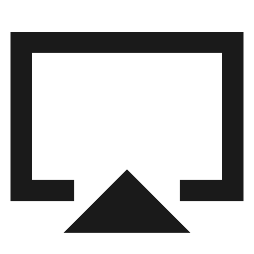 Sharp airplay icon, solid style, from Google Material Icons