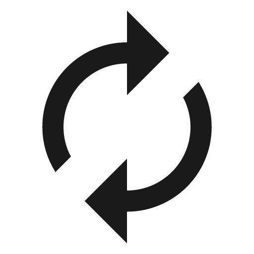 Sharp autorenew icon, solid style, from Google Material Icons