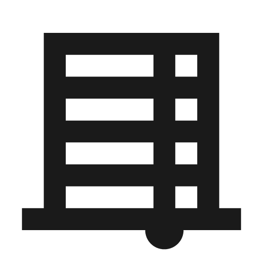 Sharp blinds closed icon, solid style, from Google Material Icons