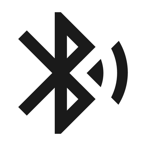 Sharp bluetooth searching icon, solid style, from Google Material Icons
