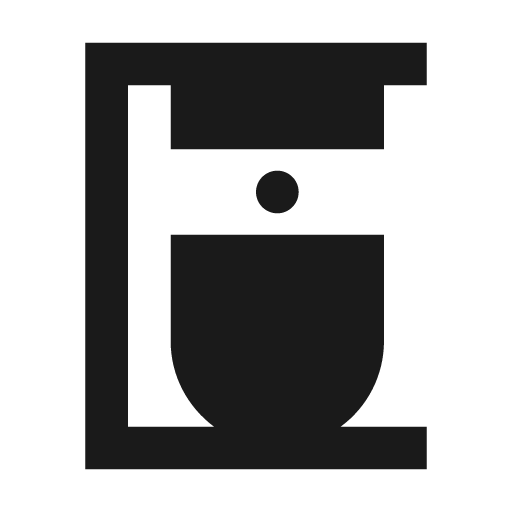 Sharp coffee maker icon, solid style, from Google Material Icons