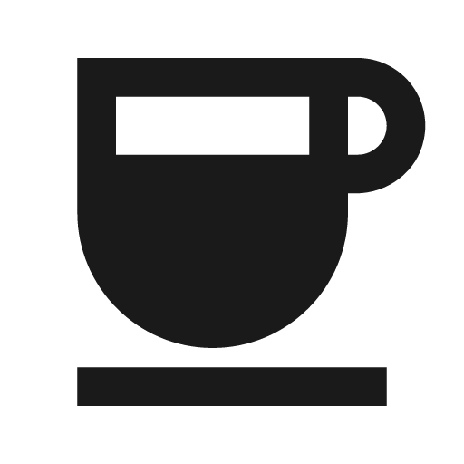 Sharp coffee icon, solid style, from Google Material Icons