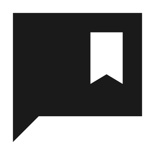Sharp comment bank icon, solid style, from Google Material Icons