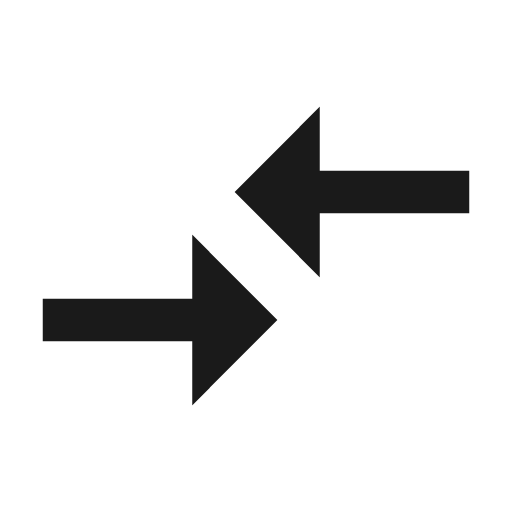 Sharp compare arrows icon, solid style, from Google Material Icons