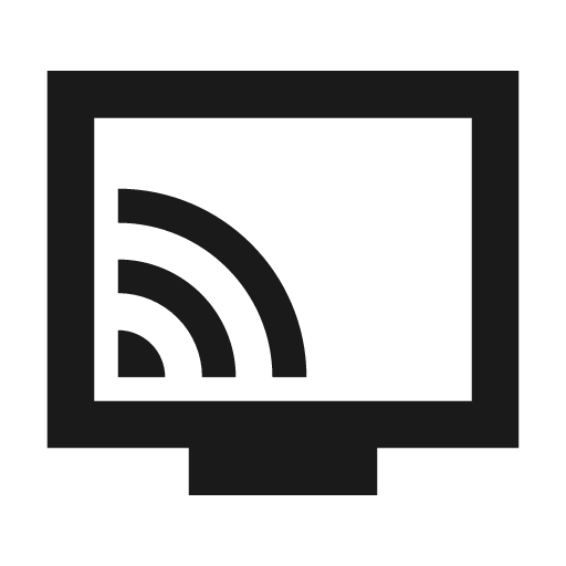 Sharp connected tv icon, solid style, from Google Material Icons