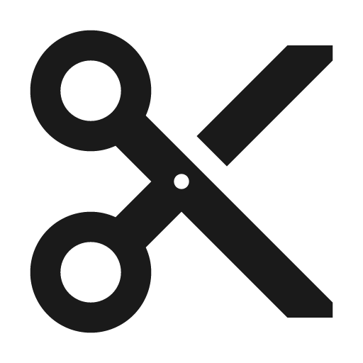 Sharp content cut icon, solid style, from Google Material Icons