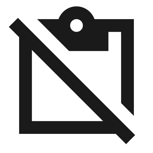 Sharp content paste off icon, solid style, from Google Material Icons