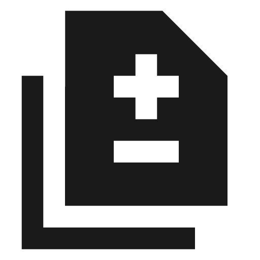 Sharp difference icon, solid style, from Google Material Icons