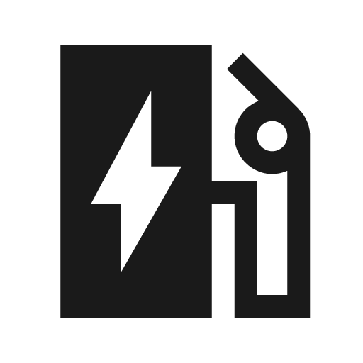 Sharp ev station icon, solid style, from Google Material Icons