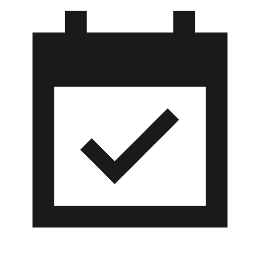 Sharp event available icon, solid style, from Google Material Icons