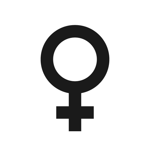 Sharp female icon, solid style, from Google Material Icons