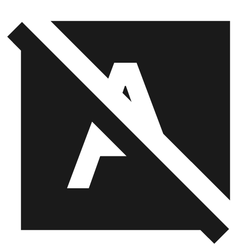 Sharp font download off icon, solid style, from Google Material Icons