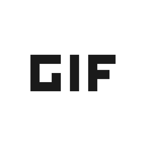 Sharp gif icon, solid style, from Google Material Icons
