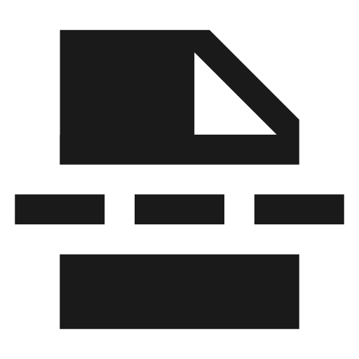 Sharp insert page break icon, solid style, from Google Material Icons