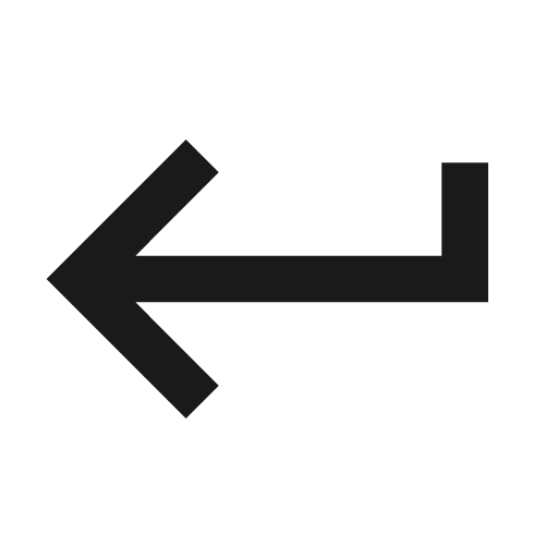 Sharp keyboard return icon, solid style, from Google Material Icons