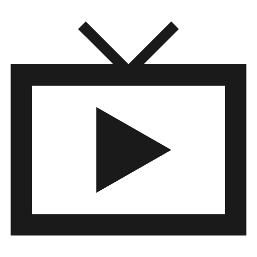 Sharp live tv icon, solid style, from Google Material Icons