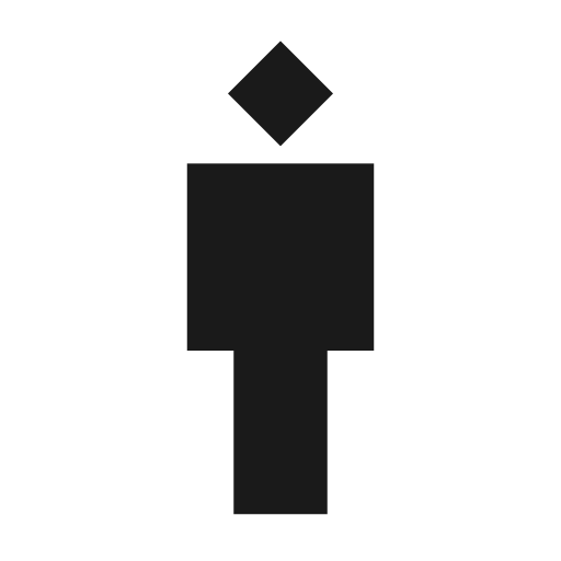 Sharp man 3 icon, solid style, from Google Material Icons