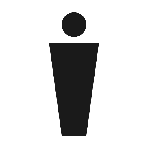 Sharp man 4 icon, solid style, from Google Material Icons