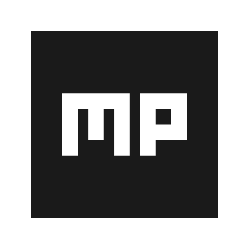 Sharp mp icon, solid style, from Google Material Icons