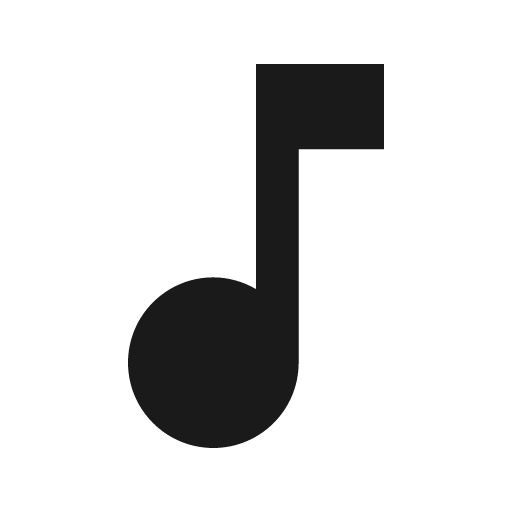 Sharp music note icon, solid style, from Google Material Icons