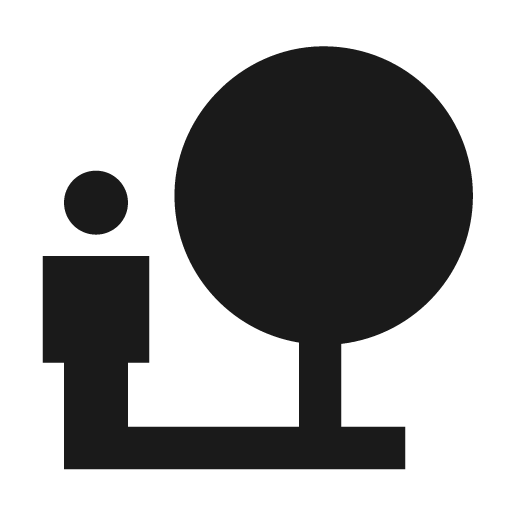 Sharp nature people icon, solid style, from Google Material Icons